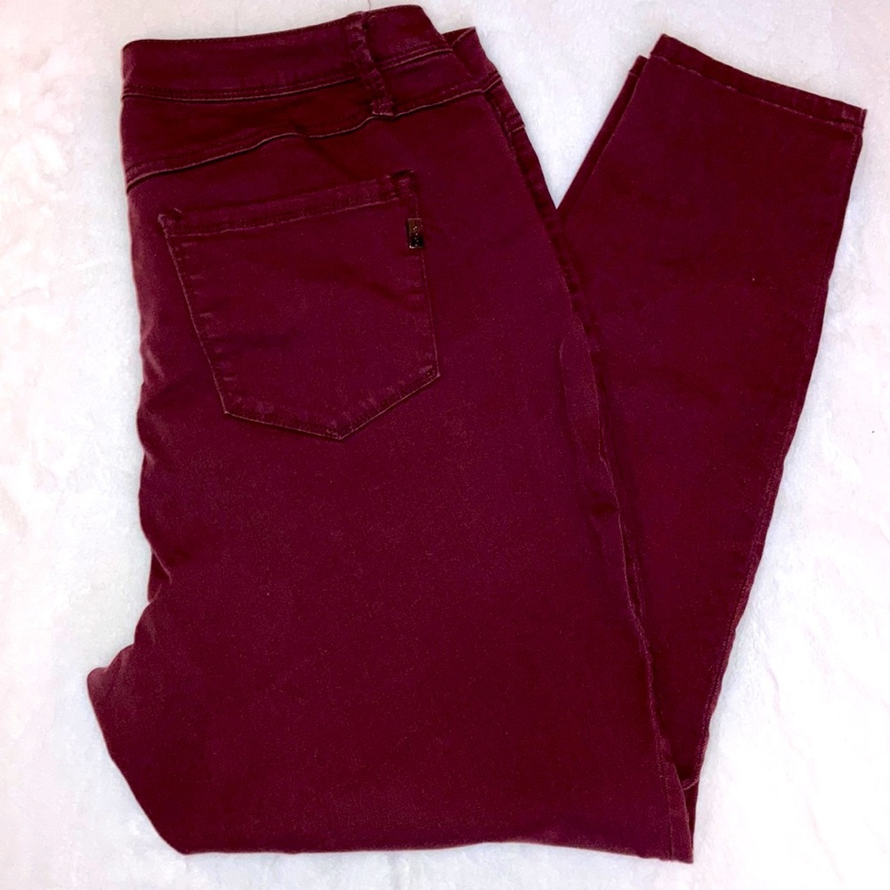 1822 Denim Jeans skinny fit wine burgundy 18W